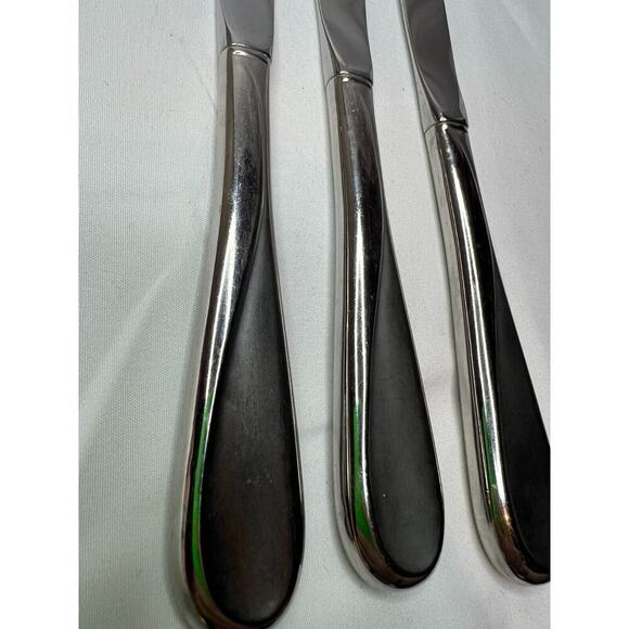 Swirl Knives (3) Stainless Hampton Silversmiths Flatware Silverware Replacements - Picture 6 of 6